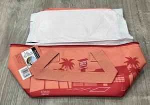 New Trader Joe's - Peach Pink Mini Insulated Tote Lunch Bags New - Picture 1 of 9