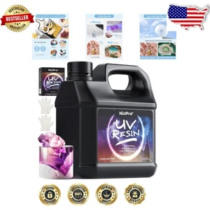 Upgrade 1000g UV Resin for Jewelry Making - Quick Cure & Non-Yellowing Formula - Picture 1 of 8