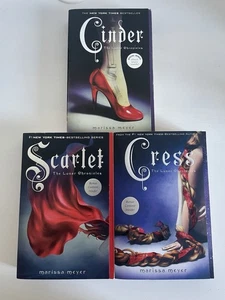 The Lunar Chronicles Books 1-3 By Marissa Meyer Paperback Used Good Condition - Picture 1 of 9
