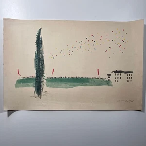 Arno Mohr Litografía a color Paisaje firmado 1968 - Imagen 1 de 11