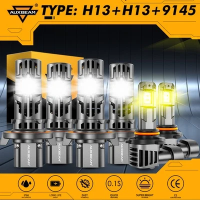 Canbus LED Headlight Fog Light for Ford F-250 350 450 Super Duty 2020 2021 2022 - Image 1 of 4