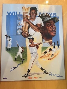 Willie Mays Signed 16x20 Lithograph TRISTAR COA - MLB SF/ NY Giants - Ron Lewis - Picture 1 of 7