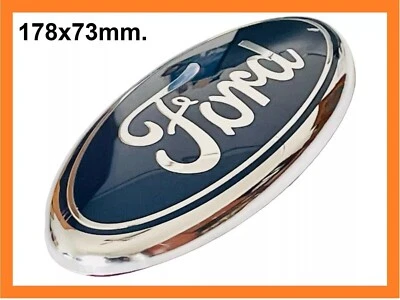 STEMMA PER FORD FIESTA CUGA FOCUS ECOSPORT PUMA LOGO IN LEGA PIATTO CON ADESIVO - Immagine 1 di 3