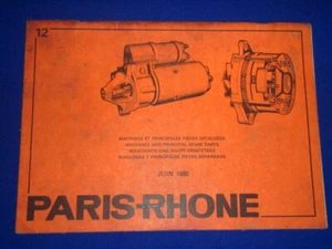 PARIS-RHÔNE catalogue - machinery and spare parts - June 1980 - - Picture 1 of 4