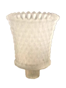 Votive Candle Holder White Satin Glass Peg VTG for Candlestick - Picture 1 of 4