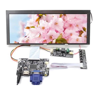 HD VGA AV LCD Controller Board 10.3" CLAA103WA01 XN 1280x480 LCD Screen