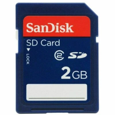 SanDisk 2GB 2G sdsdb-2048 Standard Secure Digital Speicherkarte Blau SD Original - Image 1 of 4