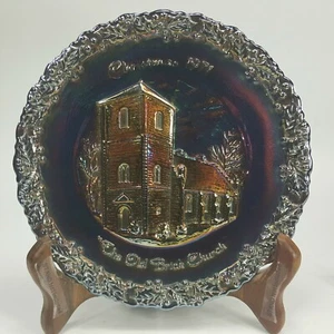 Fenton Christmas 1971 OLD BRICK CHURCH PLATE Collector Plate no. 2 ULHKW - Picture 1 of 9