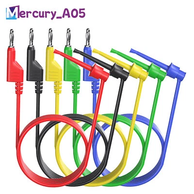 PEAKELECT Mini Grabber Testhakenclip an stapelbaren 4mm Bananenstecker Messleitungen