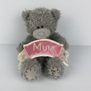 Tatty Teddy Plush Blue Nose Bear Me To You Carte Blanche Mum Banner Flowers 13cm - Picture 1 of 11
