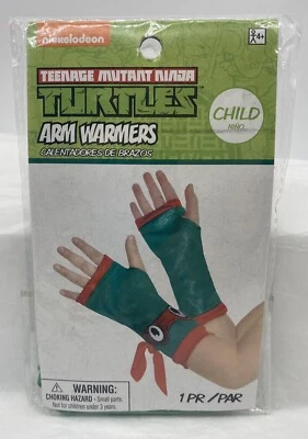 Aquecedores de braço Nickelodeon Teenage Mutant Ninja Turtles Raphael infantil NOVO Halloween - Imagem 1 de 2