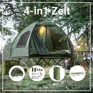 SoBuy Cama de Campo 7en1 con Tienda 2 Personas Exterior Camping Cama Verde OGS32-L-GR - Imagen 1 de 11