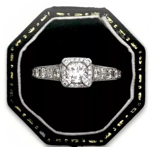 Platinum Diamond Ring Size L Certified GIA - Colour G -SI1 - Picture 1 of 6
