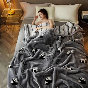 2 Ply Mink Blanket,Korean Mink Blanket,Winter Fleece Plush Blanket 79"X 91",Soft - Picture 1 of 8
