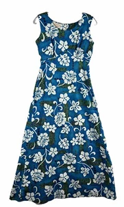Vintage Royal Hawaiian Barkcloth Dress Large Made & Style In Hawaii Back Zip USA - Picture 1 of 9