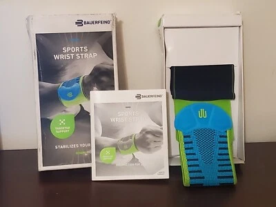 Bauerfeind Sports Wrist Strap - Rivera - Blue/Green - Size S/M - Image 1 of 4
