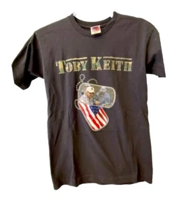 Vtg Toby Keith Patriotic T Shirt Small Black Double Sided Never Apologize Tee - Picture 1 of 8