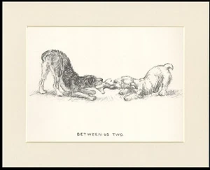 LAKELAND & SEALYHAM TERRIER LOVELY 1937 DOG ART PRINT by KF BARKER READY MOUNTED - Picture 1 of 1