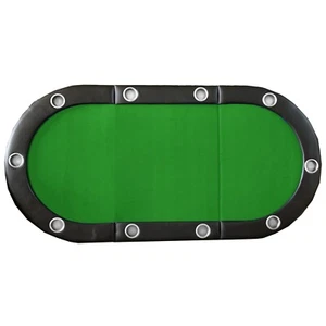 INO Design 84" dreifach faltbar grün Casino Spiel Texas Holdem klappbar Poker Tischplatte - Bild 1 von 9