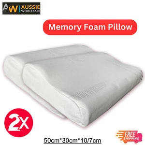 Luxurious Memory Foam Pillowfor Ultimate Comfort Neck 50cm x 30cm x 10/7cm - Picture 1 of 13