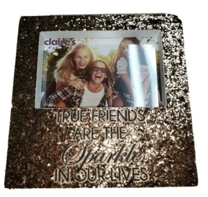 CLAIRE'S Sparkly Photo Frame 4" x 6"Picture Area (7.5 x 7.5) True Friends.... - Picture 1 of 3
