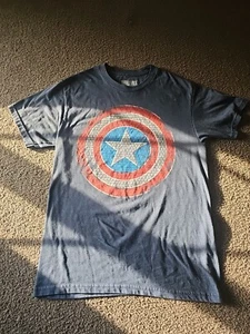 Marvel Captain America T-Shirt Uomo Manica Corta Taglia S Rosso Bianco e Blu Avengers - Foto 1 di 6