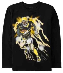 TCP Boys Black Football Player Cotton Blend Long Sleeve Shirt Boy's Size 5-6 NWT - Picture 1 of 8