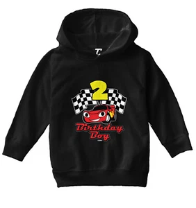 Birthday Boy Car 2 - Two Year Old Checkered Flag Racing Toddler/Youth Hoodie - Picture 1 of 12
