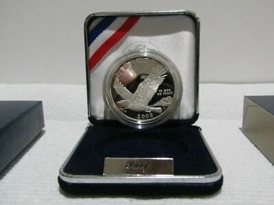 2008 US MINT Commemorative AMERICAN BALD EAGLE PROOF SILVER DOLLAR COIN BOX COA - Image 1 of 4