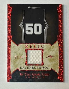 2022 Leaf In The Game Used Sports Memorabilia David Robinson Spurs 22/45 - Picture 1 of 2