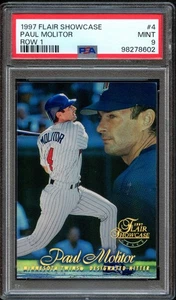 BB - 1997 - Flair Showcase - #4 - Paul Molitor - Fila 1 - PSA 9 - COMO NUEVO - Imagen 1 de 2