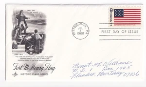 STAMP US SCOTT 1346 "Ft. McHenry Flag" 6 CENT 1968 FDC - C - Picture 1 of 1