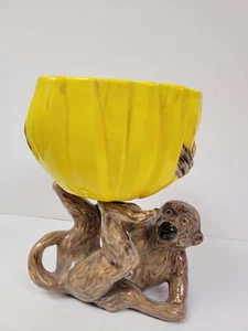 Rare Vintage Monkey Holding Banana Bowl MCM - Bild 1 von 6