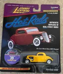 JOHNNY LIGHTNING DieCast 1:64 Hot Rods FLATHEAD FLYER (Yellow) - Picture 1 of 3