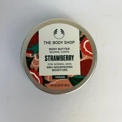 Manteca corporal de fresa The Body Shop (1,69 oz) cuidado nutritivo e hidratante de la piel Foto 1 de 3