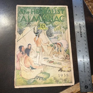Vintage 1938 The Herbalist Almanac Indian Cover Theme - Picture 1 of 1