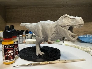 Unpainted T-Rex Dinosaur Model – Inspired by Jurassic Park – Resin Kit - Foto 1 di 15