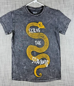 Gr. S - Nirvana Serve The Servants Logo Grafik T-Shirt grau gelb - Bild 1 von 7