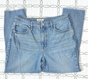 Madewell The Curvy Perfect High Rise Vintage Jeans Size 32 Cropped Distressed - Picture 1 of 7
