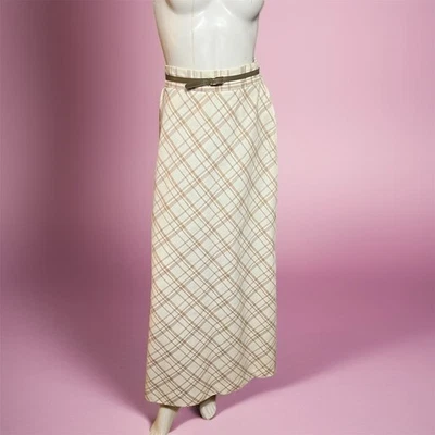 Maxi Falda Vintage Años 60 Cuadros Talla 2 Retro Rockabilly Cinturón Patty Woodard Foto 1 de 4