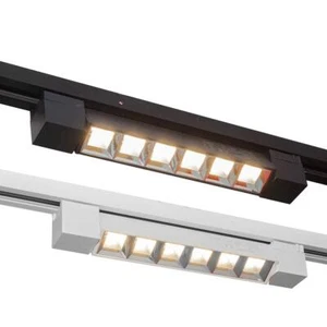 Faretto track orientabile da binario 12 watt 6 led bianco o nero faro monofase - Foto 1 di 10