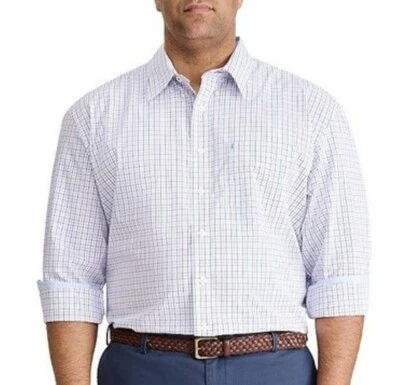 Nueva Camisa IZOD Para Hombre Con Botones Rendimiento Manga Larga Elastizada Grande Alta Nueva Con Etiquetas Foto 1 de 4