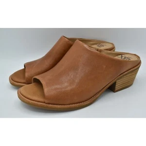 Sofft Womens Size 11 Aneesa Luggage Tan Leather Slip On Open Toe Sandals Shoes - Picture 1 of 11