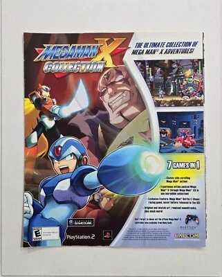 Megaman X Collection PS2 GameCube Capcom Retro Print Ad Artwork Poster Wall Art - Image 1 of 2