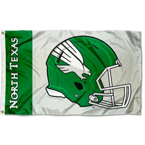 North Texas Mean Green Football Helmet Flag Large 3x5 Cover