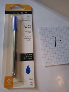 New Pack Cross Refill For Gel Roller Ball Pen Blue Ink 8521 - Picture 1 of 2