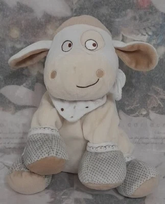 B56/Doudou Vache  Avec Banda /Beige / Brodé/ Mots D'Enfants /Comme Neuf - Photo 1/4