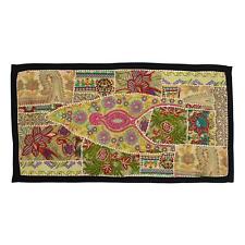 Vintage Tapestry Antique Indian Wall Art Embroidered Patchwork Wall Hanging