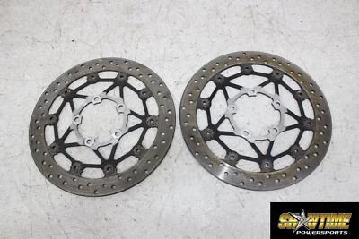 13-17 TRIUMPH STREET TRIPLE R FRONT LEFT RIGHT BRAKE ROTORS DISCS - Image 1 of 4