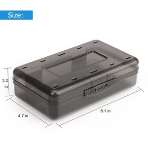 "1 Pack Plastic Pencil Box Large Capacity Pencil Boxes Clear Boxes with Snap-... - Picture 1 of 5